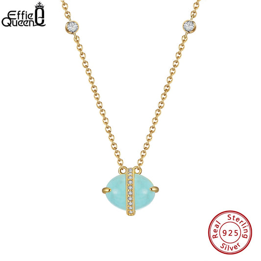 CC by Effie Queen Aquamarine Pendant Necklace